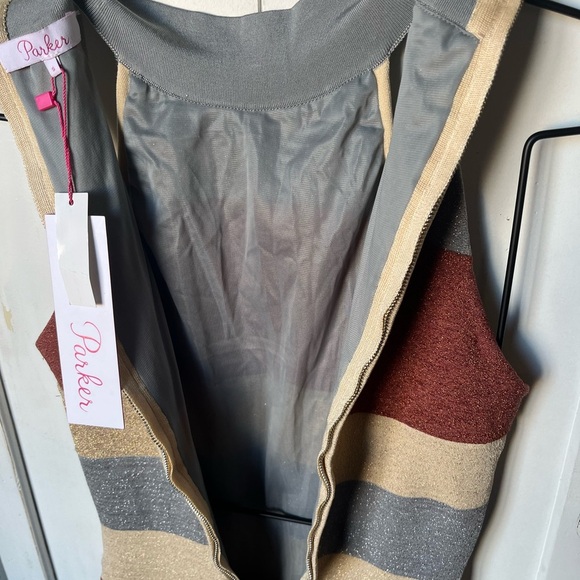 NWT PARKER Knit Verlee Dress metallic Halter Bodycon Dress Sz Small - Picture 13 of 14